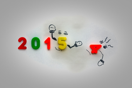 2015 winning over the old year by knockoutの写真素材