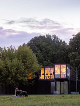 park in kazan cityの写真素材