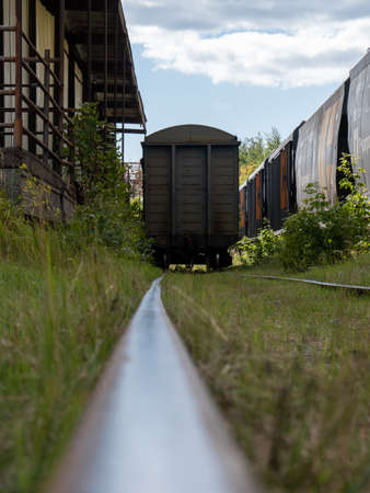 old abandoned wagonの写真素材