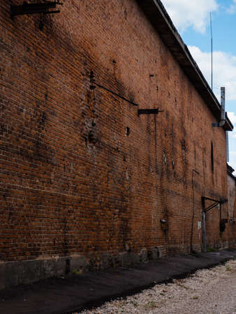 Brick wall of a old warehouseの写真素材
