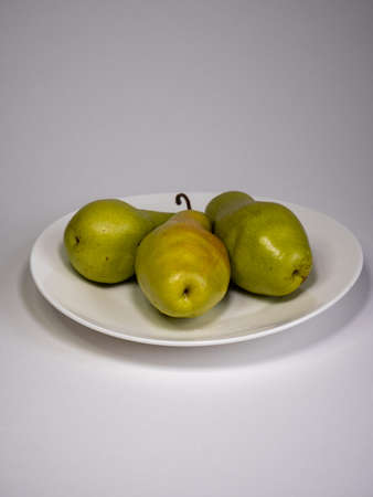 pears on a plateの写真素材