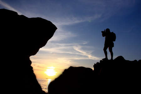 A boy with light during the last daysの写真素材