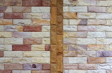 Red, gray stone wall greatの写真素材