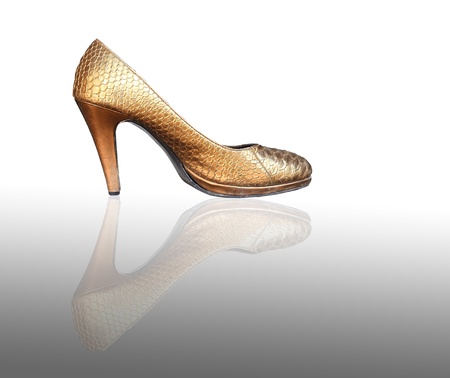 Woman shoes isolated on the white backgroundの写真素材