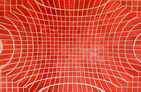 red mosaic tilesの写真素材