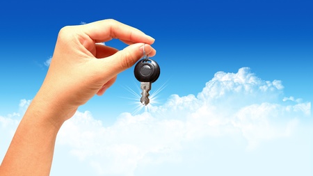 Hand and keysの写真素材