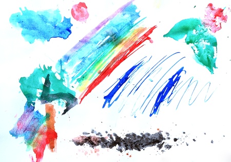 abstract hand drawn watercolor backgroundの写真素材
