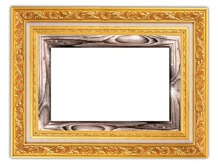 Isolated vintage photo frame