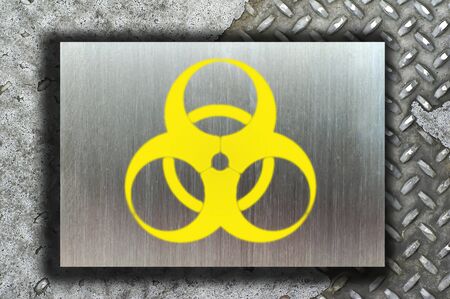 nuclear danger warning backgroundの写真素材