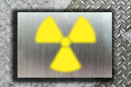 nuclear danger warning backgroundの写真素材