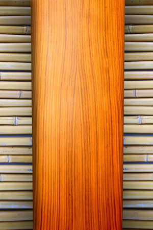 wood template with bamboo