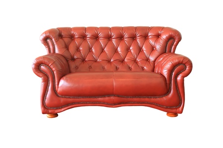 isolated brown Luxurious armchairの写真素材