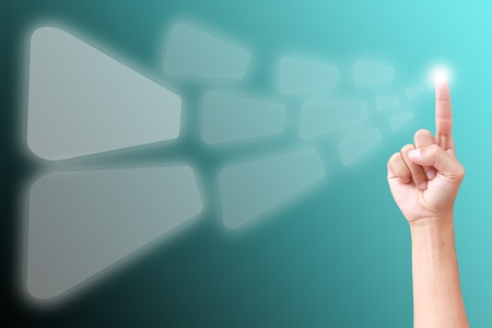 Business hand press touch screenの写真素材