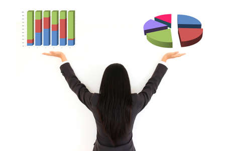 Profit Growing - Business women and diagramの写真素材