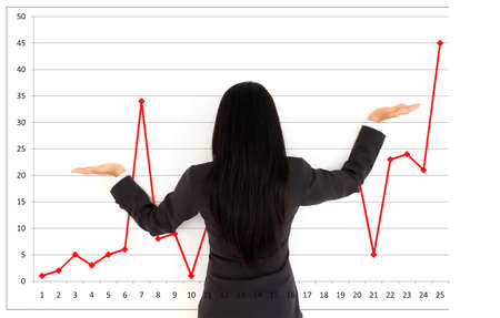 Profit Growing - Business women and diagramの写真素材