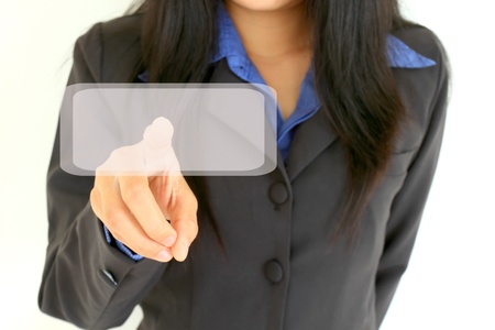 Business woman touch digital interfaceの写真素材