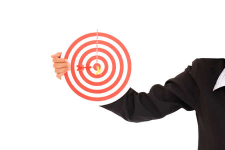 Target with a handの写真素材