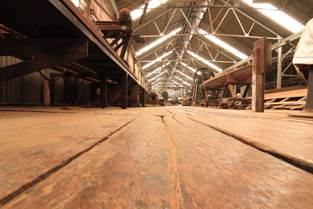 sawmill wood old.のeditorial素材