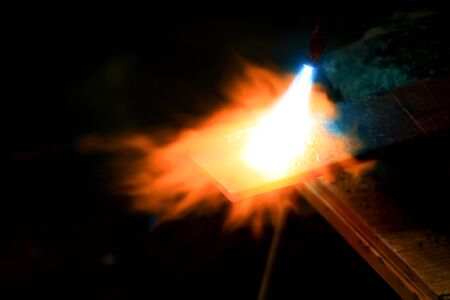 Factory welder doing his hard jobの写真素材