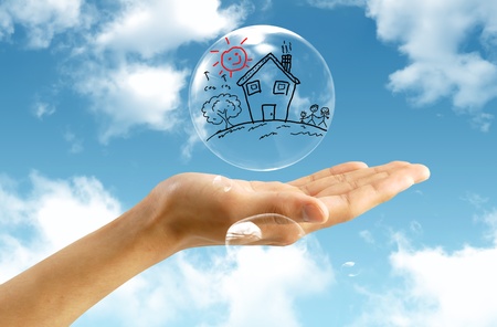 Real-Estate Bubble on the background skyの写真素材