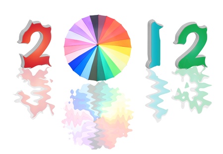Creative 2012 New Year conceptの写真素材