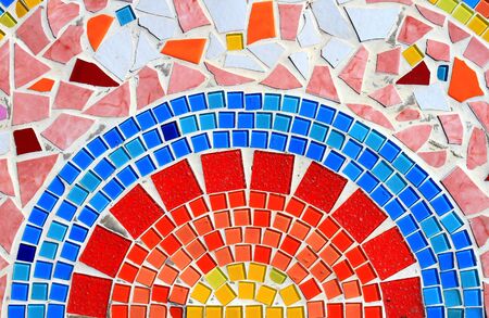 mosaic wall decorative ornament from ceramic broken tile