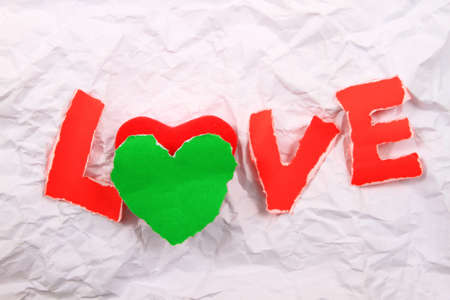 Love text   red  on a white background.の写真素材
