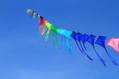 CHA-AM - MARCH 10: Colorful kites in the 12th Thailand International Kite Festival on March 9, 2012...