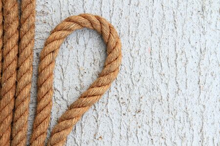 ship ropes and knot on   background texture