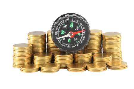 Financial concept - navigating in difficult timesの写真素材