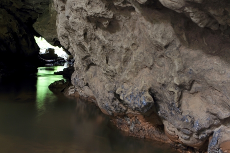 Cave area with a large number of magnificent stalagmites and stalactitesの写真素材