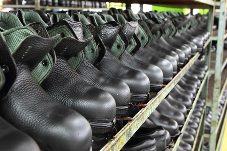 Factory of safety shoesの写真素材