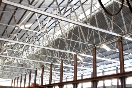 Roof of large modern storehouseの写真素材
