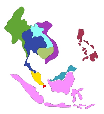 drawing  ASEAN Economic Community, AECの写真素材