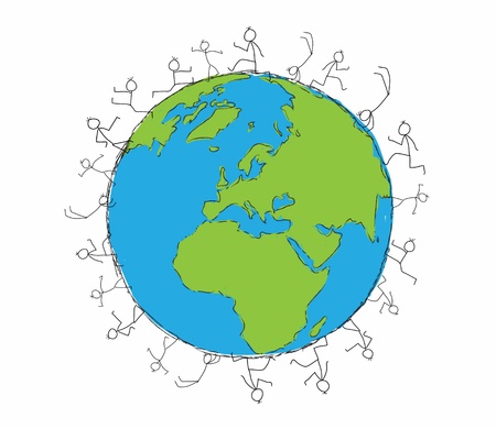 Children's planet Earthの写真素材