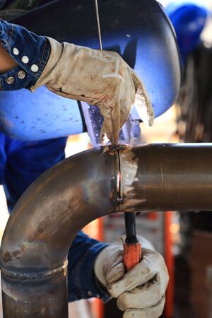welder at factory work