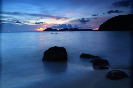 The beautiful view of sea at Khao Leam Ya - Mu Ko Samet Rayong, Thailandの写真素材