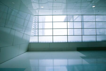 White empty room with shadow from a large window