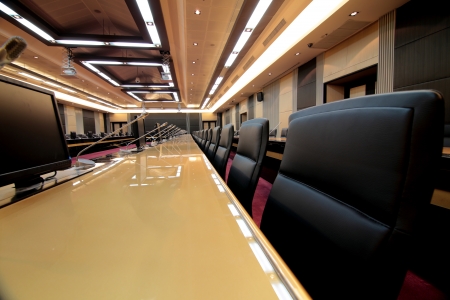 Business meeting room or board room interiorのeditorial素材