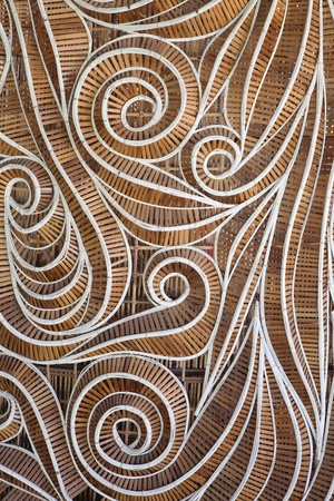 Pattern texture of bamboo weave hand madeの写真素材