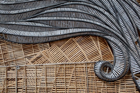 Pattern texture of bamboo weave hand made