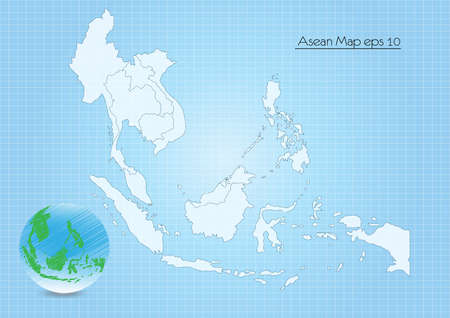 Asean Mapのイラスト素材