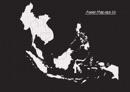 Asean Mapのイラスト素材