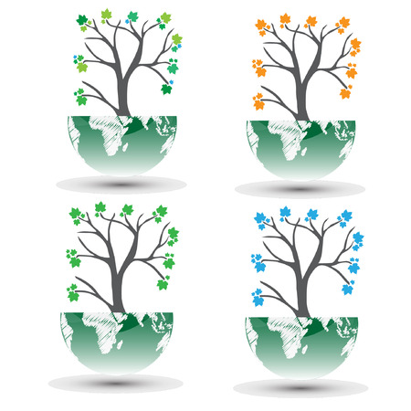 Save the earth Vector illustrationのイラスト素材