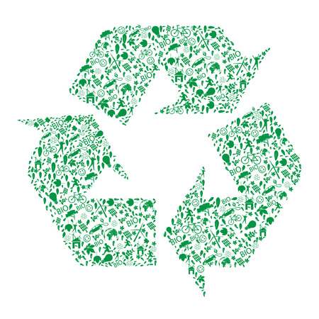 ecology concept - recycled design  のイラスト素材