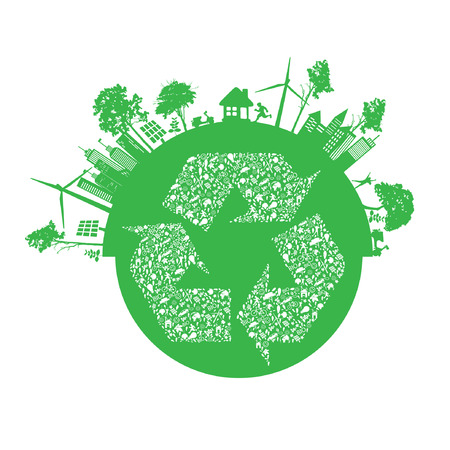 ecology concept - leaf design のイラスト素材