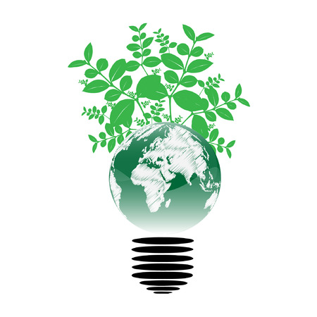 Earth light bulbのイラスト素材