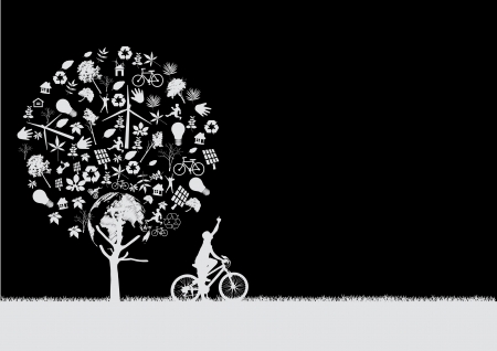 ecology concept  のイラスト素材
