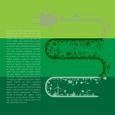Eco infographic elementsのイラスト素材