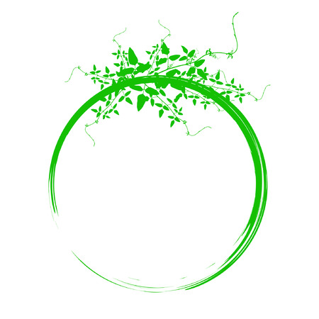 Nature leaf frame and borderのイラスト素材